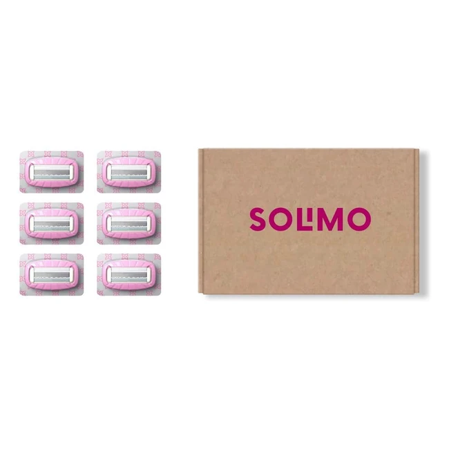 Ricariche Solimo per Rasoio da Donna - 4 Lame 6 Pezzi - Marchio Amazon