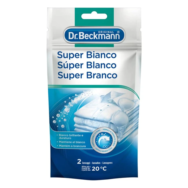 Detersivo Dr Beckmann Super Bianco 80g - Bianchi più luminosi e brillanti