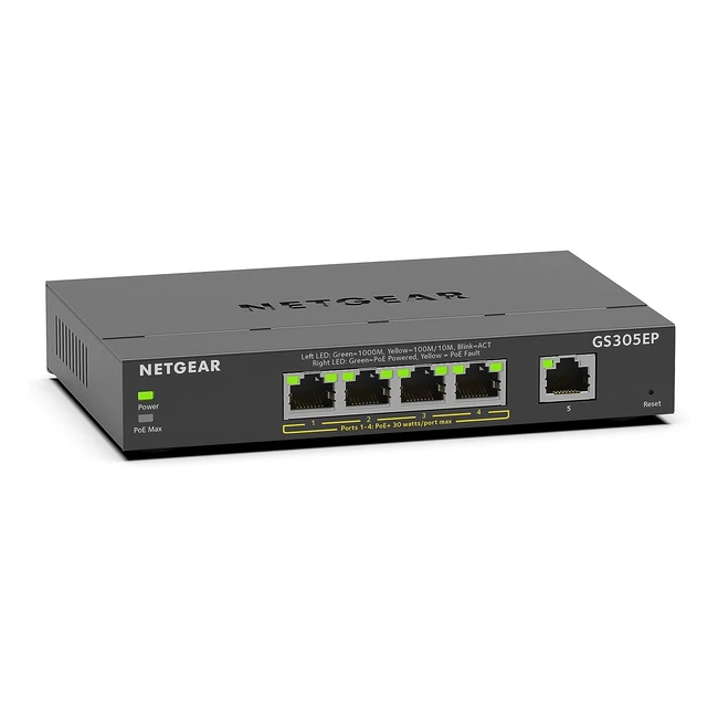 Netgear GS305EP PoE Switch 4 Port Gigabit Ethernet LAN Switch PoE 63W