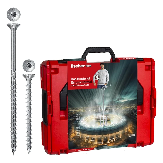 Fischer L-BOXX Holzschraube Powerfast II 1801-teilig TX-Antrieb