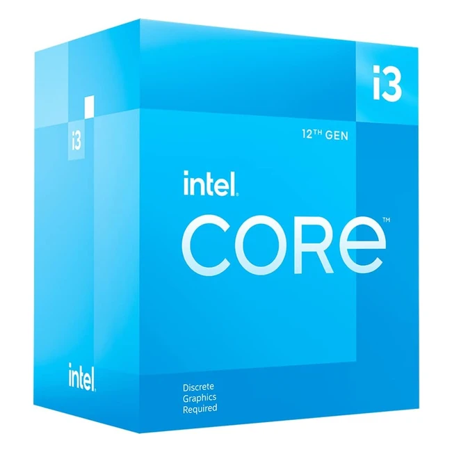 Intel Core i3-12100F Desktop Processor 12M Cache Up to 4.30 GHz - Fast Multitasking