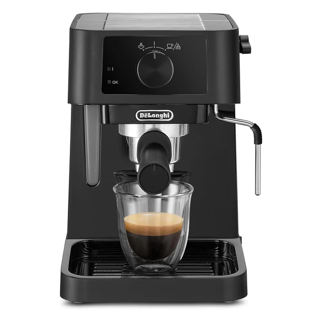Delonghi Stilosa EC230BK Barista Pump Espresso Machine - Black - 2 Cups - 15 Bar