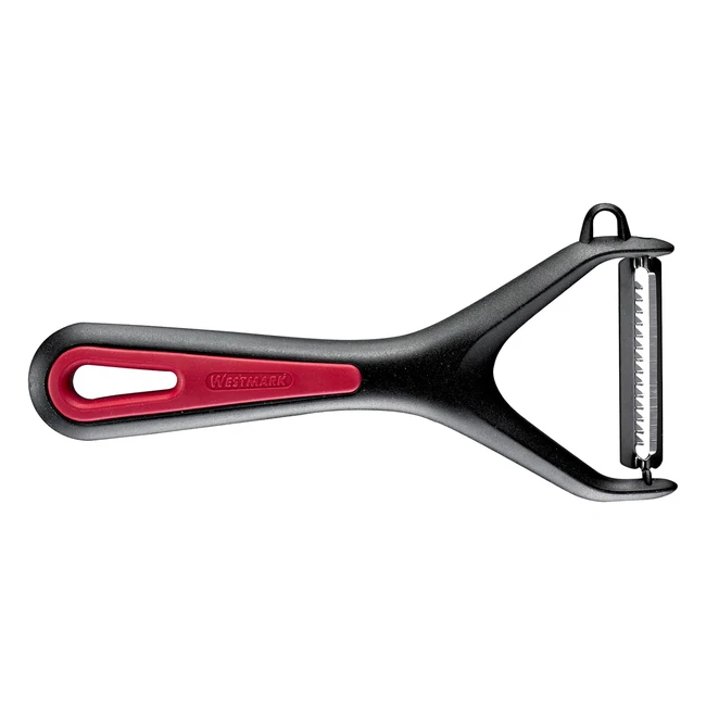 Couteau Julienne Westmark Plucheur de Légumes Gallant - Acier Inoxydable - Emporte-pièce Noir/Rouge 290522E1