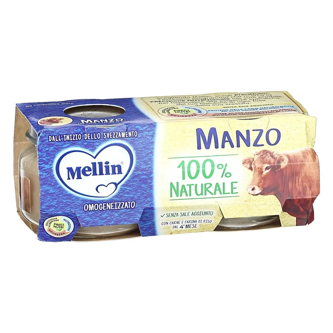 Mellin Omogeneizzato Manzo Naturale 80g x24 - Senza Glutine