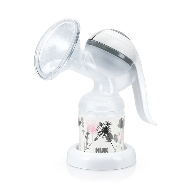 NUK Jolie Handmilchpumpe mit weichem Silikonkissen und ergonomischem Pumphebel - BPA frei