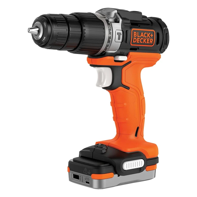 Taladro Percutor Black+Decker BDCHD12S1XJ 12V Litio 1.5Ah USB
