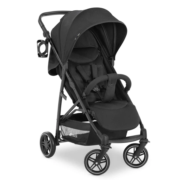 Passeggino Hauck Rapid 4R Plus Leggero - 25 kg Portata - Pieghevole Veloce - Cappotta XL UPF 50 - Nero