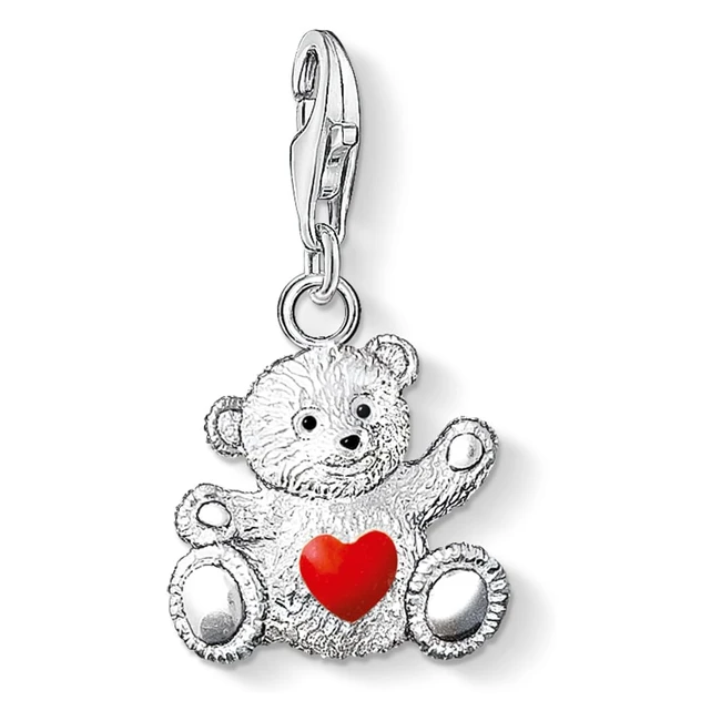Pendentif Charm Thomas Sabo Femme Argent 925 Noirci Rouge Noir 068000710