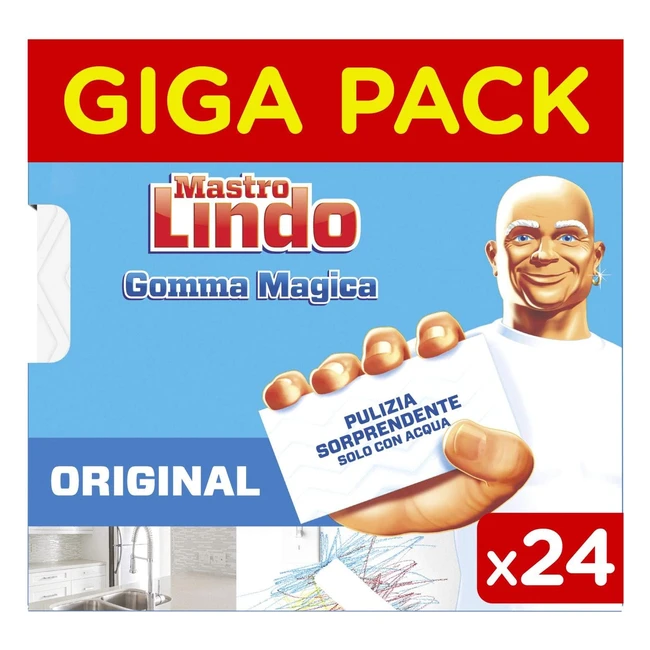 Mastro Lindo Gomma Magica Detersivo Igienizzante Multisuperficie Maxi Formato 24