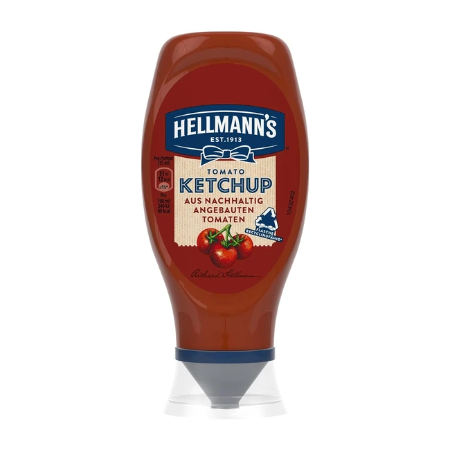 Hellmanns Tomaten Ketchup Grill Sauce 430 ml Nachhaltig Angebaut Ideal zum Verfe