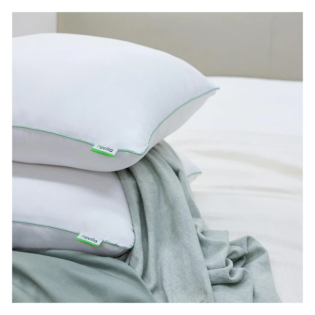 Cuscino Novilla Regolabile 65x65 - Set di 2 - Supporto per Collo - Tessuto Oeko-