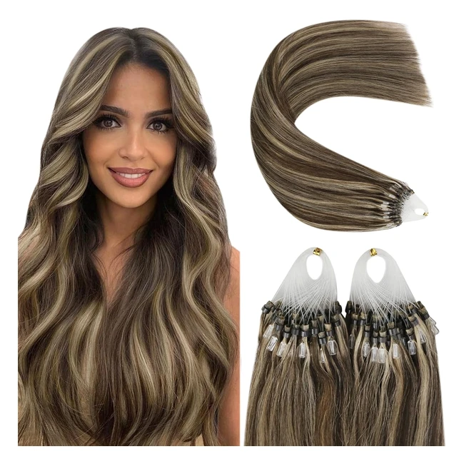 Extension Cheveux Micro Ring Brun Foncé 20 Pouces 50 cm - Youngsee 50brin50g