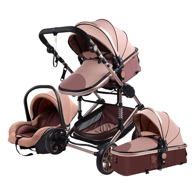 Poussette 3 en 1 Tricycle Baby Walker - Beige - BB 0-36 mois
