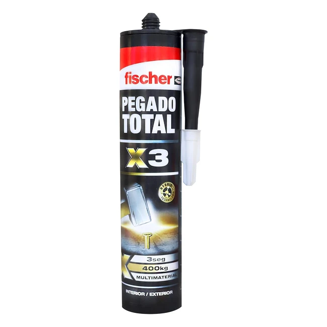 Fischer Pegado Total X3 Adhesivo Extrafuerte - Muebles Listones Madera 290ml