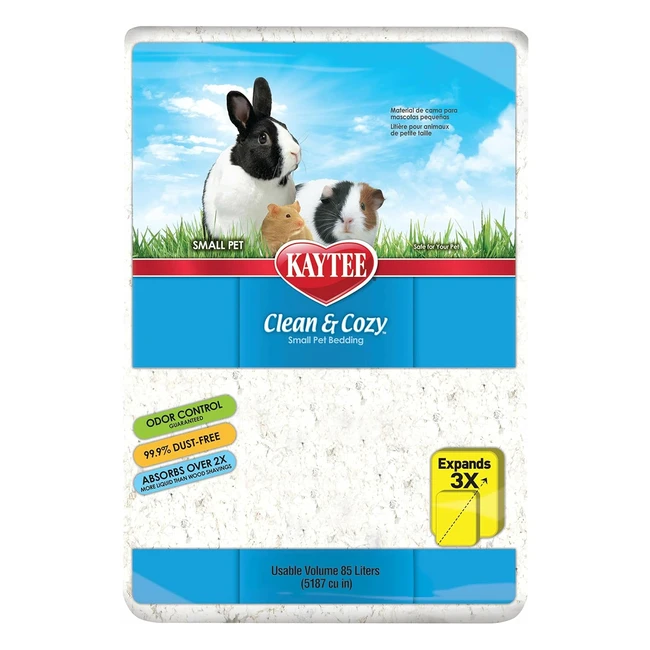 Kaytee Clean Cozy Super Absorbent Paper Bedding 85L - White