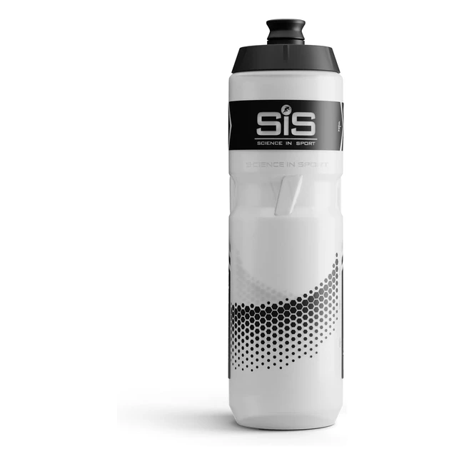 Science in Sport SIS Clear Sports Water Bottle 800ml - Black Logo - Transparent Colour
