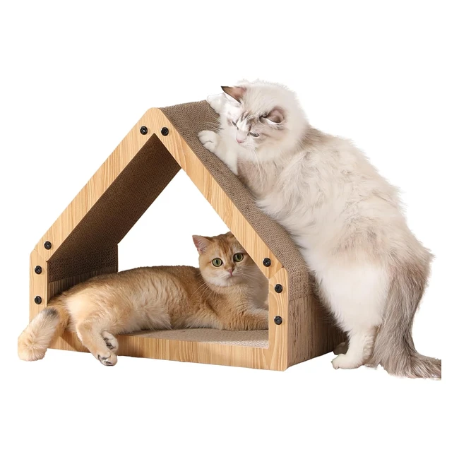 Griffoir pour chat Fukumaru design en carton confortable sr et scuris - Capacit 