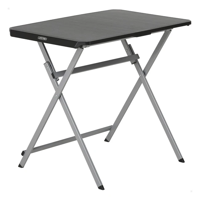 Mesa Auxiliar Plegable Negra Lifetime 92210 - Medidas 75x52 - Resistente y Ligera