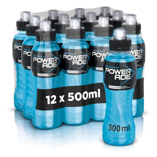 Powerade Mountain Blast Bevanda Isotonica 500ml x12 - Soluzione Carboidrati e Elettroliti