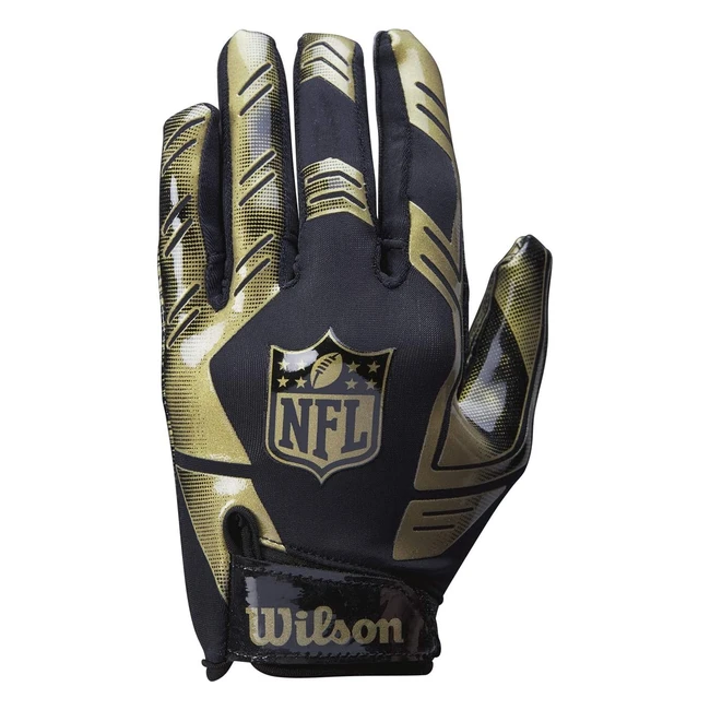 Gants de Football Américain Wilson NFL Stretch Fit Receivers - Réf. WTF930600M - Silicone, Élastique, Respirant