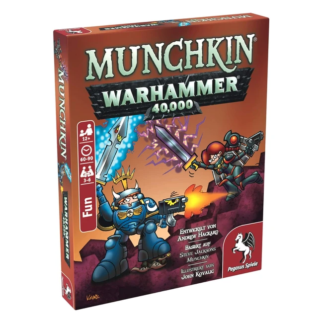 Pegasus Spiele 17015G Munchkin Warhammer 40000 Brettspiel Deutsch Key Features