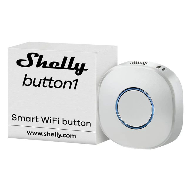 Shelly Button 1 Bianco - Pulsante WiFi Smart - Controllo Luce - Compatibile con 