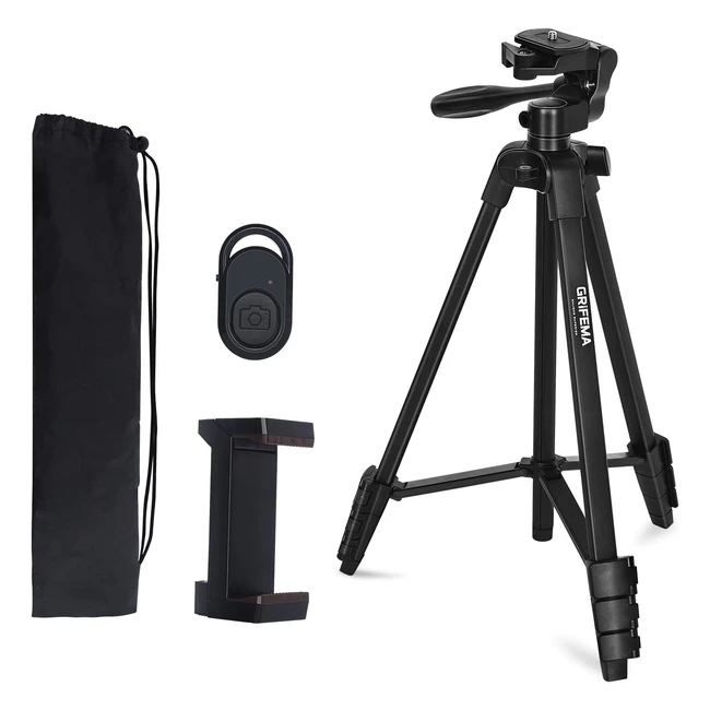 Grifema Trépied Smartphone Support Téléphone Pliable Bluetooth iPhone Android 25kg Aluminium