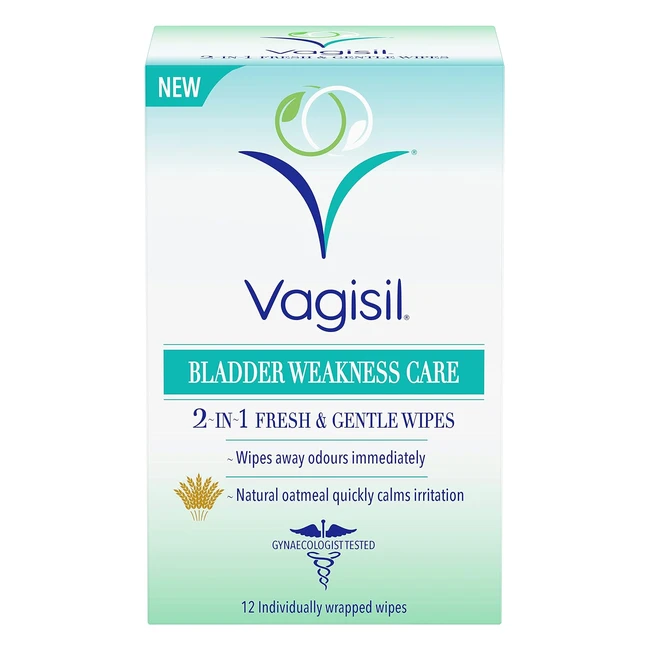 Vagisil Bladder Weakness Care 2in1 Wipes - Fresh & Gentle - Natural Oatmeal - Australian Tea Tree