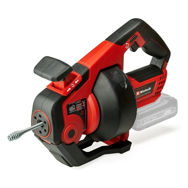 Einhell Furet Déboucheur de Canalisations Sans Fil TEDA 18760 LiSolo PXC 18V Li-Ion - Flexible Spiral de 76m - Diamètre 16-55mm