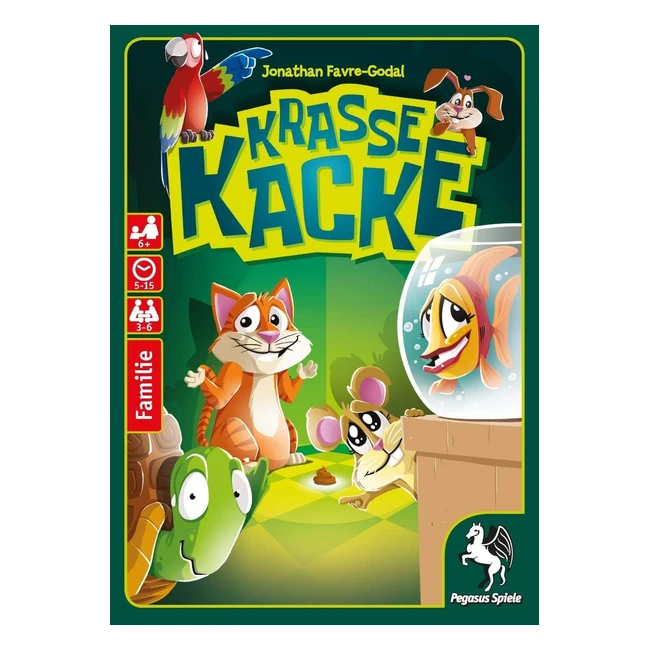 Pegasus Spiele 18320G Krasse Kacke - Witziges Familienkartenspiel ab 6 Jahren