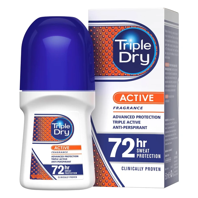 Triple Dry Active Roll On 50ml  High-Performance Antiperspirant