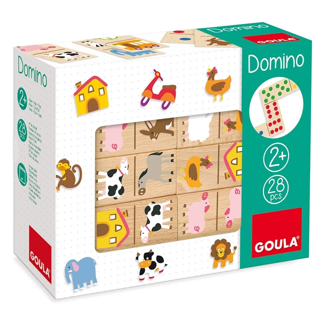 Domino Granja Goula Juego Educativo 2 Años - Aprende Cantidades y Animales