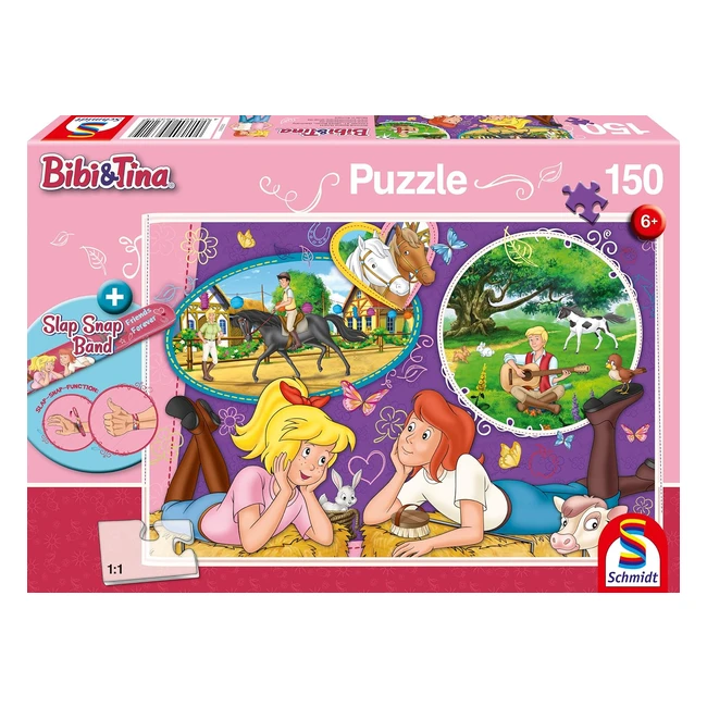 Schmidt Spiele Puzzle 56321 Blocksberg Bibi & Tina Freundinnen für immer 150 Teile Kinderpuzzle bunt