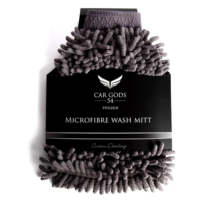 Car Gods Microfibre Wash Mitt - Premium Auto Care - Soft Noodle Cleaning Glove - Lint Scratch Free