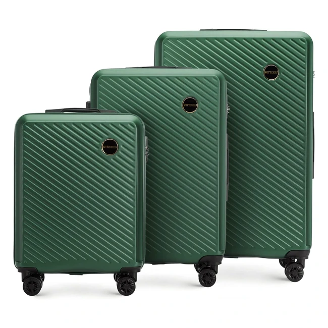 Wittchen Circle Line Koffer Kollektion aus ABS mit diagonalen Streifen glnzend