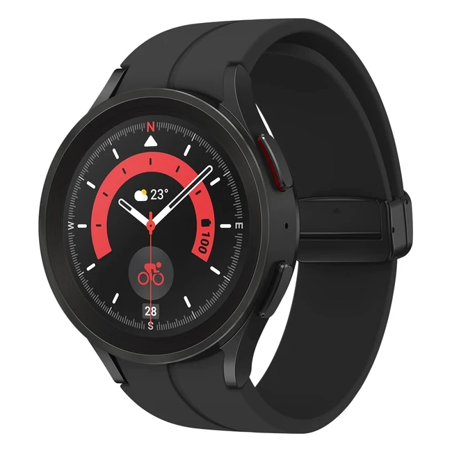 Samsung Galaxy Watch5 Pro Smartwatch LTE 45mm Black Titanium - Gesundheitsfunktionen Fitnesstracker - Akku 36 Monate Garantie
