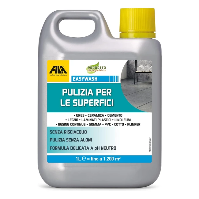 Fila Easywash Detergente Neutro Multisuperficie 1 Litro - Pulizia Efficace e Delicata