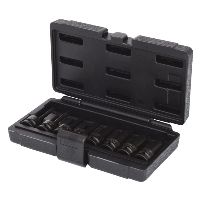 KS Tools 9110901 Jeu de douilles tournevis longues chocs Torx T30-T80 8 pièces