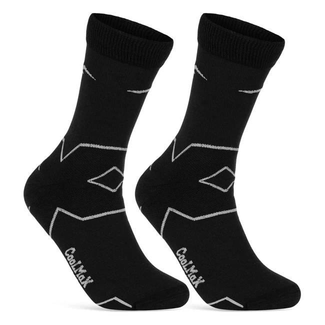 Chaussettes de Randonnée en Laine Mérinos - Homme Femme - 2 Paires Anti-Ampoule