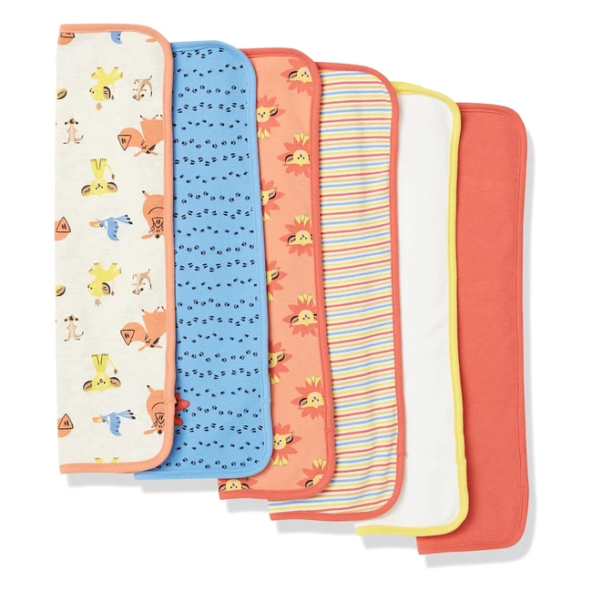 Lavette Antirigurgito Unisex Bambini Amazon Essentials Pacco da 6