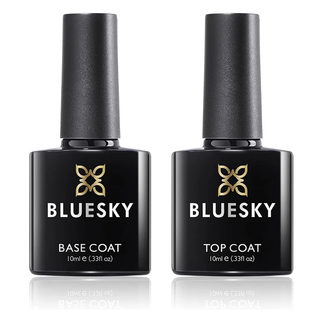 Bluesky Gel Nail Polishes Set - Long Lasting Shiny High Gloss Finish - 2 x 10ml Bottles