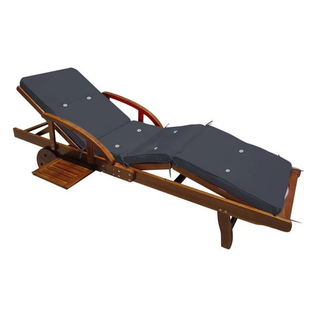 Casaria Sonnenliege Tami Sun Holz klappbar 320kg belastbar variierbar rückenteil Räder Ablage Garten Akazie 1955x69x85cm