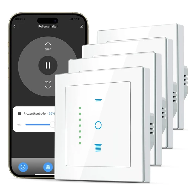 CurrySmarter WLAN Rolladen Schalter 6 Gen - LED Smart Timer - AlexaGoogle 4