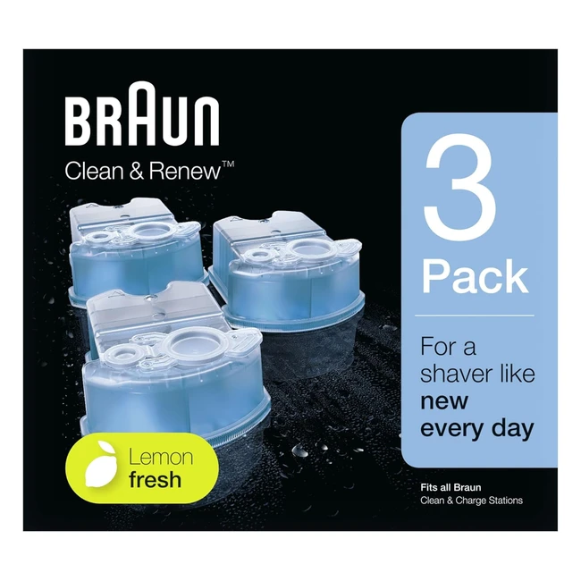 Cartouches de recharge Braun Clean & Renew, pack de 3 - Hygiène et fraîcheur garanties