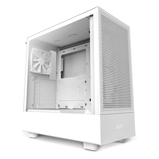 NZXT H5 Flow CCH51FW01 - Estuche compacto para juegos ATX Midtower para PC - Bla