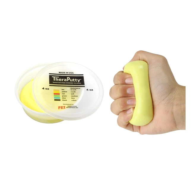 Plastilina Cando Theraputty 113g Gialla Leggera - Aumenta Forza e Mobilita Mani