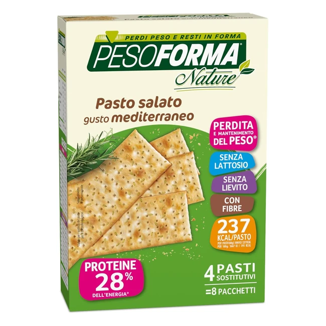Pesoforma Nature Cracker Pasto Mediterraneo 4 Pasti Dimagranti 100 Vegetale