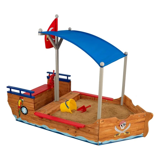 Arenero Infantil Barco Piratas Madera - KidKraft 00128 - Diversion Juegos Exterior