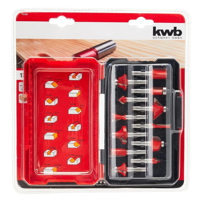 Set 12 frese 8mm metallo duro gambo preciso geometria taglio ottimizzata