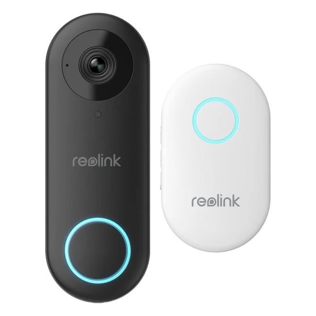 Reolink 5MP Video Doorbell POE mit Chime UHD Türklingel verkabelt mit Kamera 180 Ultra-Weitwinkel-Zweikanal-Audio-Personenerkennung wasserdichte Alarme kompatibel NVR Video Doorbell POE